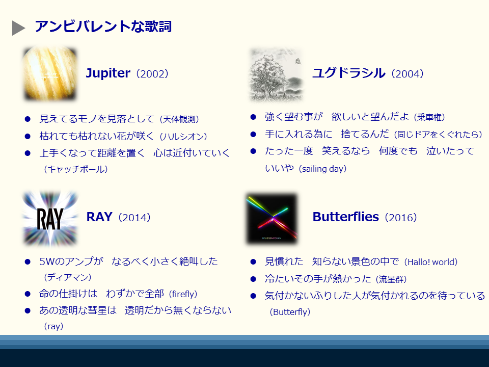 Bump論 歌詞から読み解く世界観と思い 東京カウンセリングオフィス